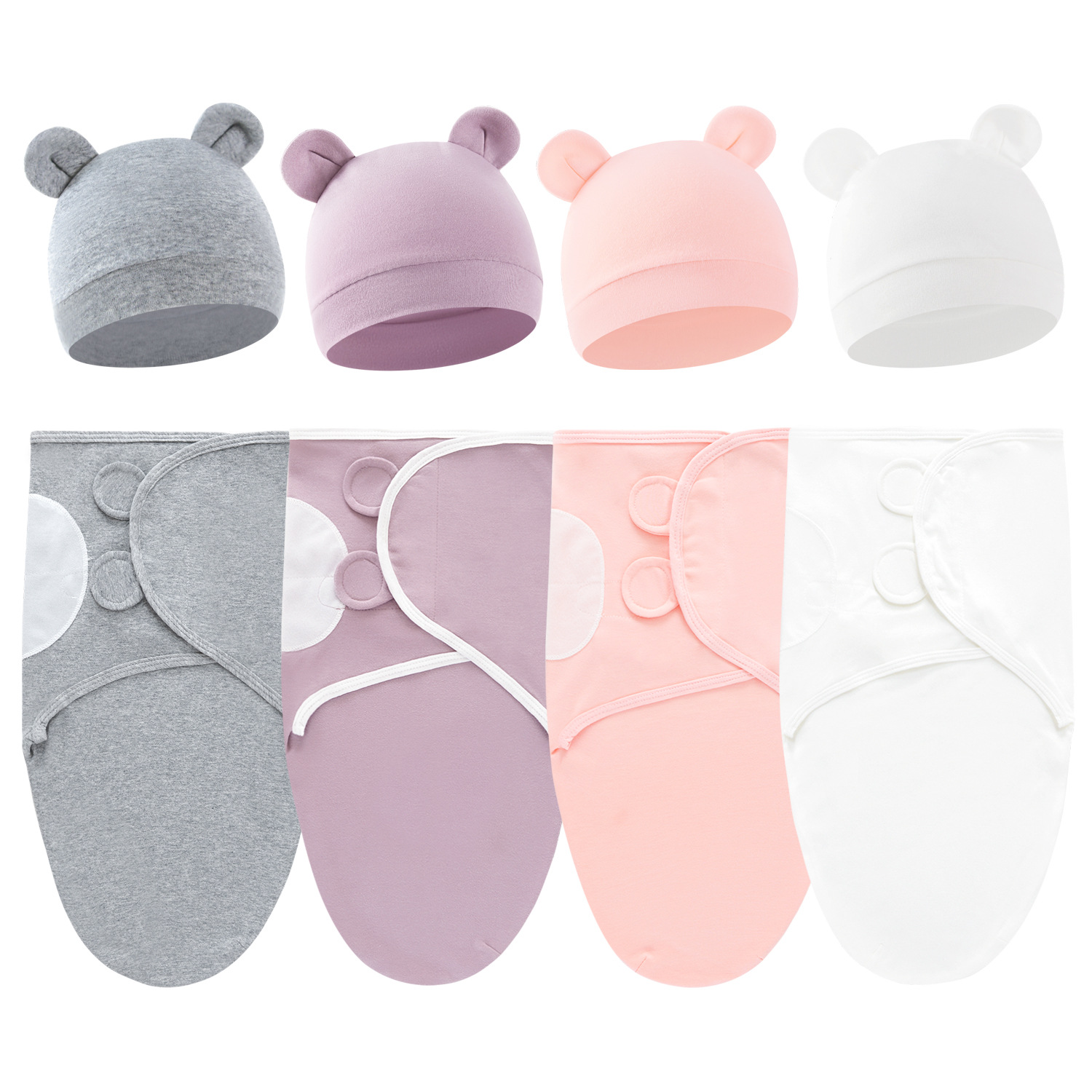 Baby Sleep Sack - Schattige beer katoenen pasgeboren inbakerdoek +
