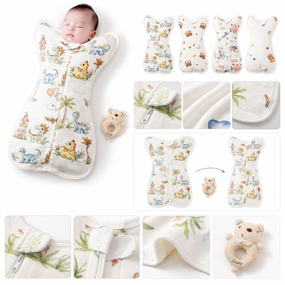 Katoenen baby-inbakerdoek met  - Baby Sleep Sack recensie en prijs