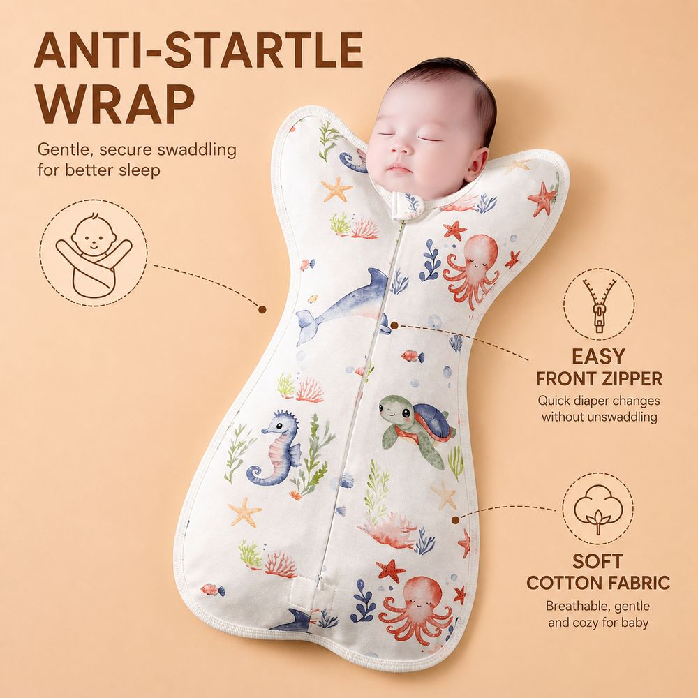 Katoenen babywikkeldeken met r - Baby Sleep Sack recensie en prijs