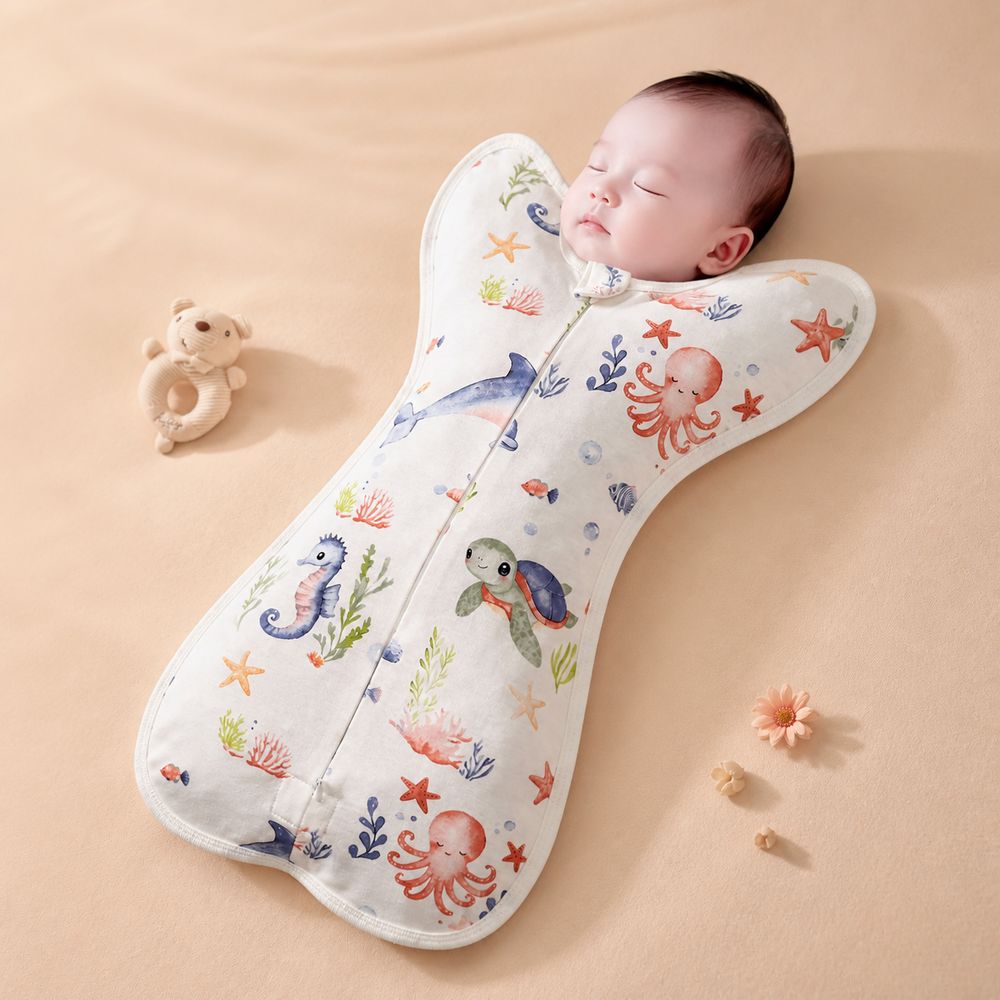 Katoenen baby-inbakerdoek met  - Baby Sleep Sack recensie en prijs
